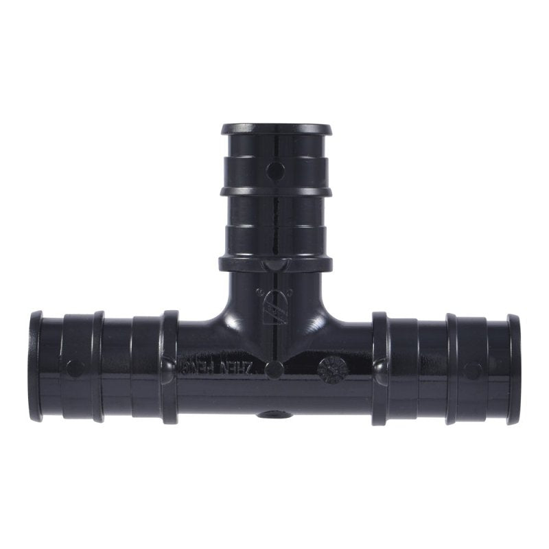 SHARKBITE SharkBite UA362A5 Expansion Reducing Tee, 1/2 in, Barb, PEX-A, Polysulfone, Black, 160 psi Pressure