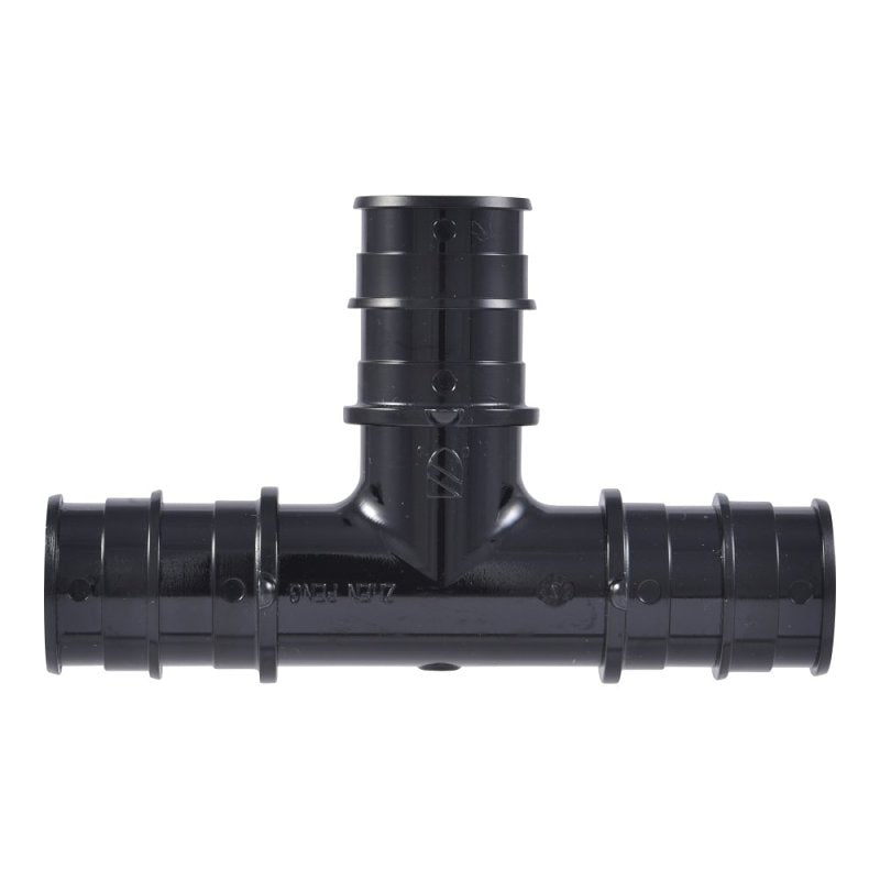 SHARKBITE SharkBite UA370A5 Expansion Reducing Tee, 3/4 in, Barb, PEX-A, Polysulfone, Black, 160 psi Pressure