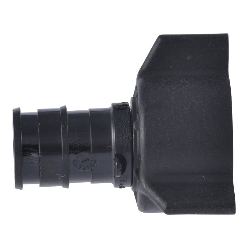 SHARKBITE SharkBite UA526A5 Swivel Adapter, 1/2 in, Barb x NPSM, PEX-A, Plastic, Black, 160 psi Pressure