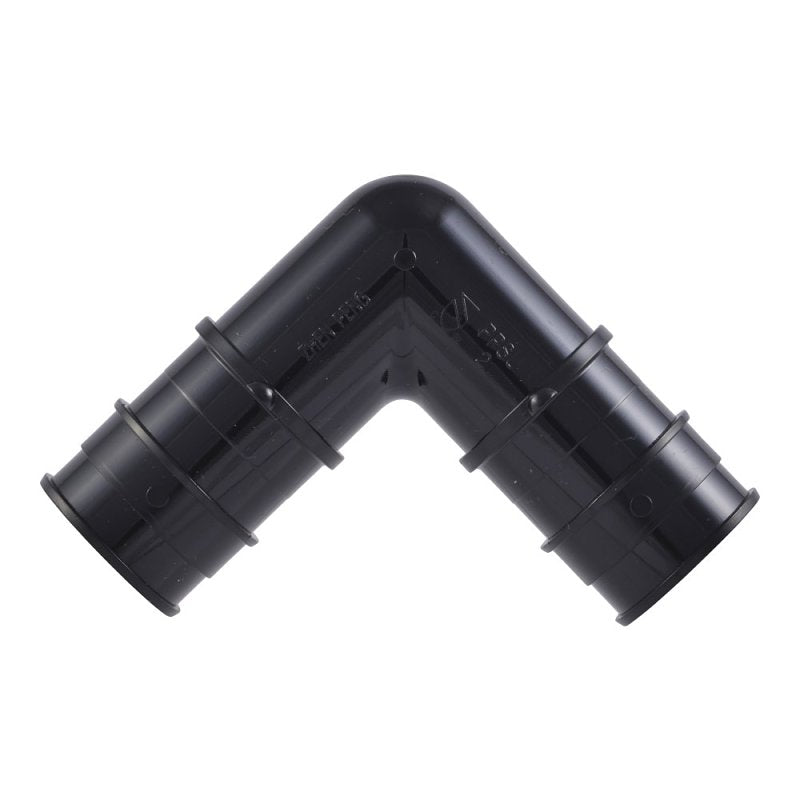 SHARKBITE SharkBite UA260A5 Elbow, 1 in, Barb, 90 deg Angle, Acudel Polymer, Black, 150 to 160 psi Pressure