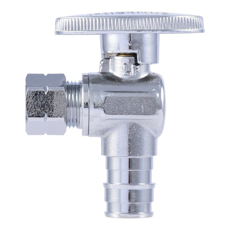 SHARKBITE SharkBite UAB23058LFA Expansion Angle Stop Valve, 1/2 x 3/8 in Connection, Compression, 125 psi Pressure, Brass Body