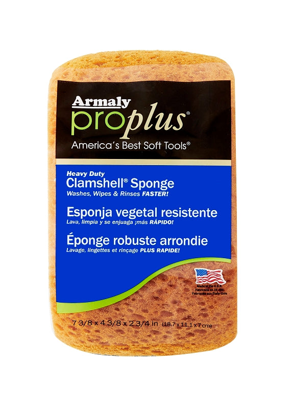 ARMALY PROPLUS Armaly ProPlus 00010 Medium Sponge, 7-3/8 in L, 4 in W, 2-1/2 in Thick, Polyester, Yellow