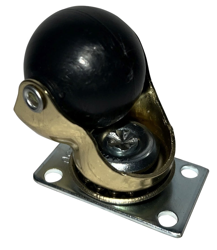 DH CASTERS Dh Casters C-H15P2BR Swivel Ball Caster, 1-1/2 in Dia Wheel, Rubber Wheel, Black, 90 lb HARDWARE & FARM SUPPLIES DH CASTERS