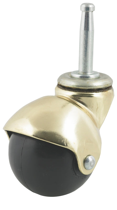 DH CASTERS Dh Casters C-H20S1BR Ball Caster, Stem and Wood Socket Mounting, 4 in H Dimensions, 2 in Dia Wheel, Rubber Wheel HARDWARE & FARM SUPPLIES DH CASTERS