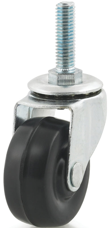 DH CASTERS Dh Casters C-L20T1RS Swivel Caster, Threaded Mounting, 2-5/8 in H Dimensions, 2 in Dia Wheel, 13/16 in W Wheel, 77 lb