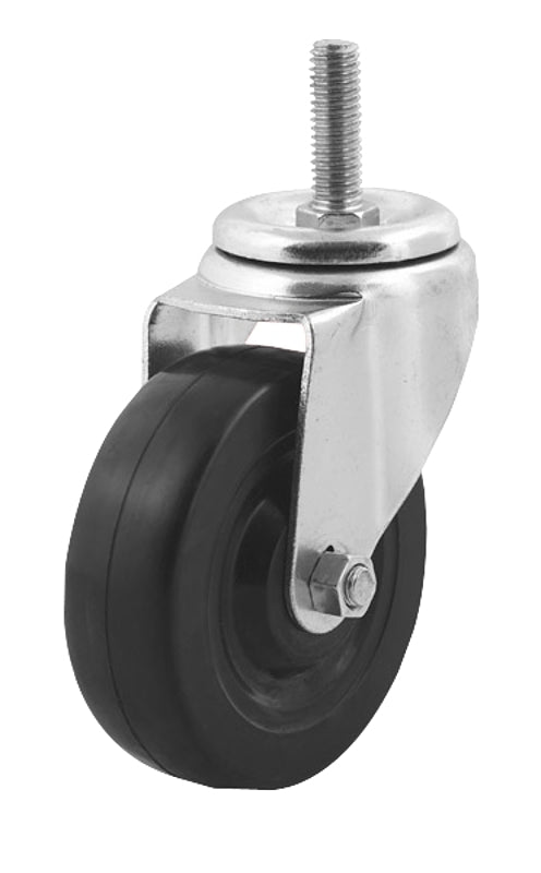 DH CASTERS Dh Casters C-LM4T3RS Swivel Caster, Threaded Mounting, 5-1/8 in H Dimensions, 4 in Dia Wheel, 1-1/4 in W Wheel, 265 lb
