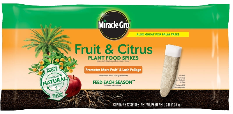 MIRACLE-GRO Miracle-Gro 4852012 Plant Food Bag, Spike, 10-15-15 N-P-K Ratio LAWN & GARDEN MIRACLE-GRO