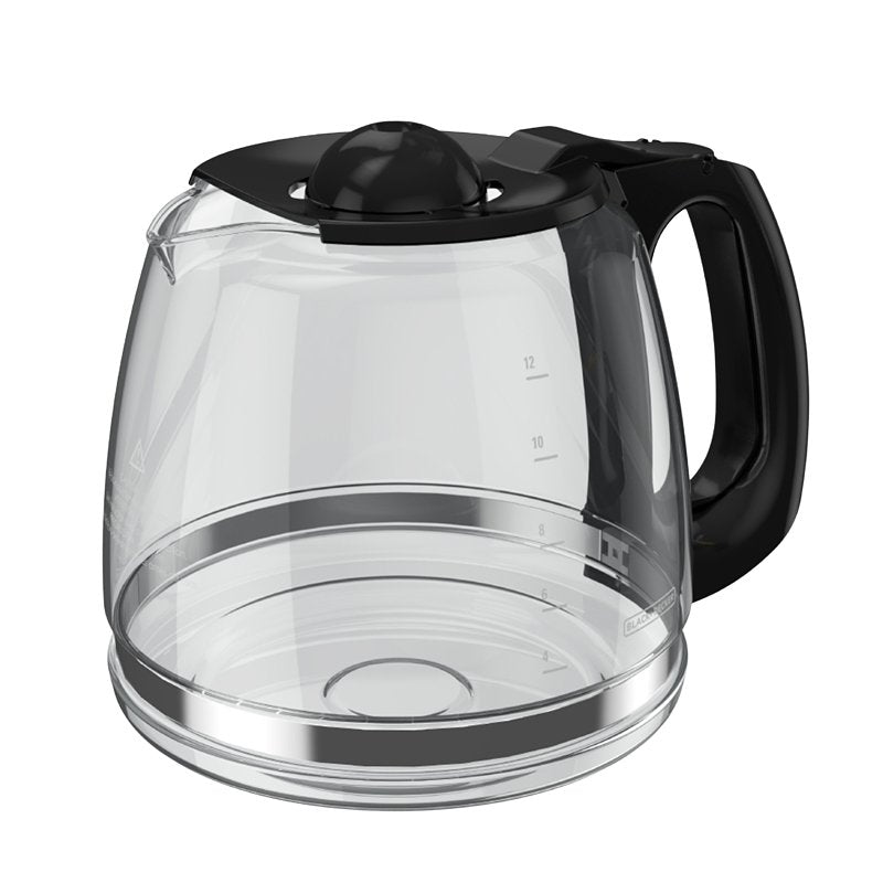 BLACK & DECKER Black+Decker GC3100B Replacement Coffee Carafe, 12 Cup Capacity, Glass, Black, Plastic Handle, Ergonomic Handle APPLIANCES & ELECTRONICS BLACK & DECKER