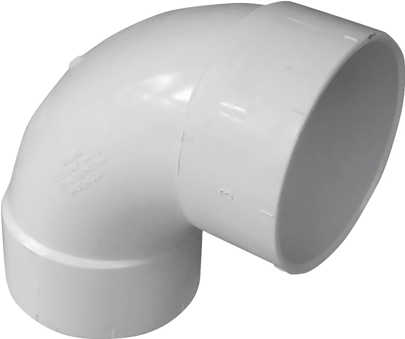 IPEX USA LLC-CANPLAS Canplas 414166BC Sanitary Pipe Elbow, 6 in, Hub, 90 deg Angle, PVC, White PLUMBING, HEATING & VENTILATION IPEX USA LLC-CANPLAS