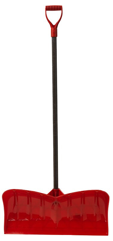 GARANT Garant NPP26KDU Snow Pusher, 26 in W Blade, Polyethylene Blade, Wood Handle, D-Shaped Handle, 46-1/4 in L Handle