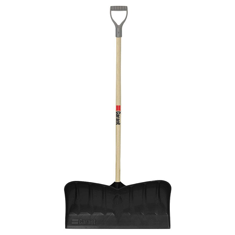 GARANT Garant NPP26KDU Snow Pusher, 26 in W Blade, Polyethylene Blade, Wood Handle, D-Handle Handle, 46-1/4 in L Handle
