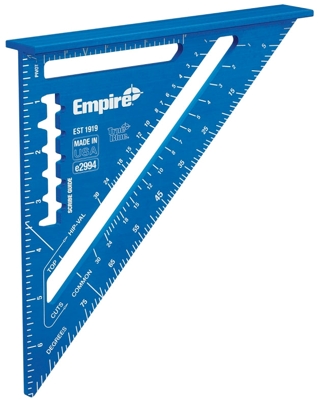 EMPIRE Empire SCRIBE-GUIDE Series E2994 Rafter Square, Inch Graduation, Aluminum, 7 in L, 7-1/4 in W