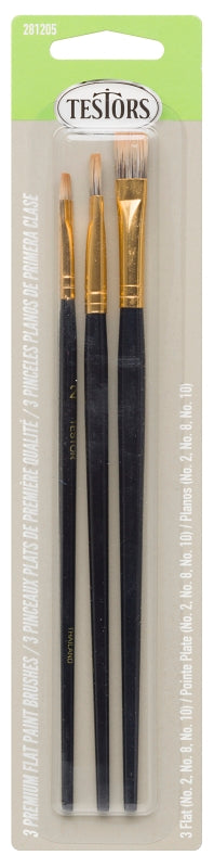 TESTORS Testors 281205 Premium Brush Assortment, 3/CD, Gray