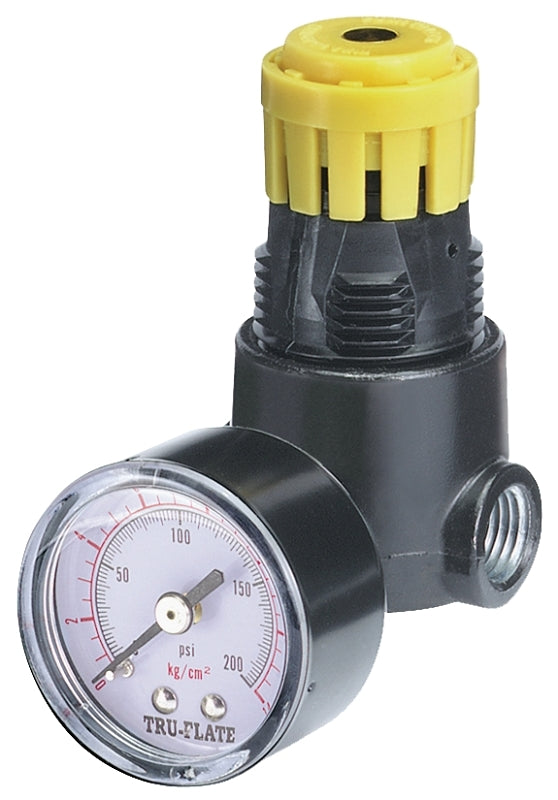 TRU-FLATE Tru-Flate 24-444 Air Line Regulator, Polycarbonate, 2.9 in H