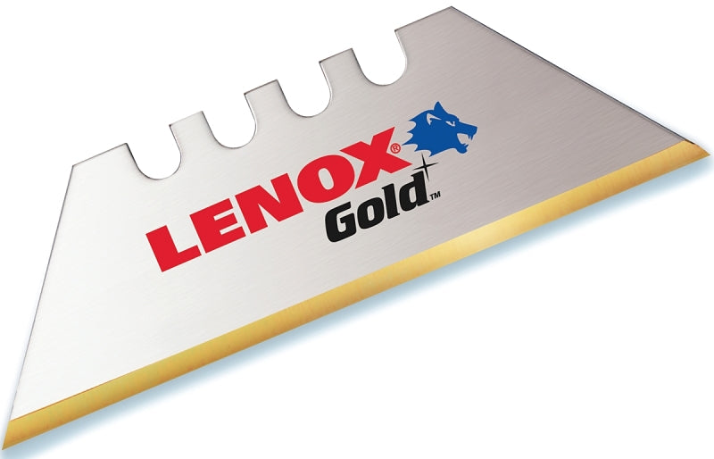 LENOX Lenox Gold Series 20350GOLD5C Utility Knife Blade, 1 in L, Bi-Metal/HSS, 2-Point TOOLS LENOX
