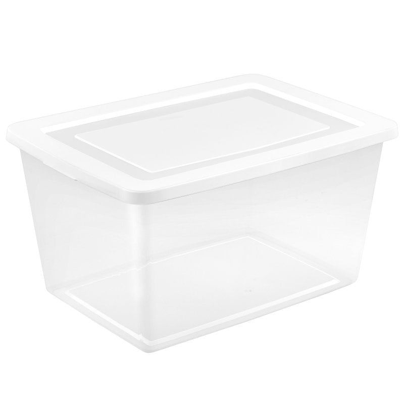 STERILITE Sterilite 42488008 Storage Box, 58 qt, Plastic, White HOUSEWARES STERILITE