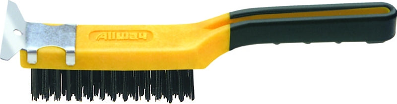 ALLWAY TOOLS ALLWAY SB411 Wire Brush, Carbon Steel Bristle, 12 in OAL PAINT ALLWAY TOOLS
