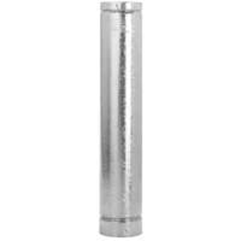 SELKIRK Selkirk 4RV-12 Type B Gas Vent Pipe, 4 in OD, 12 in L, Galvanized Steel