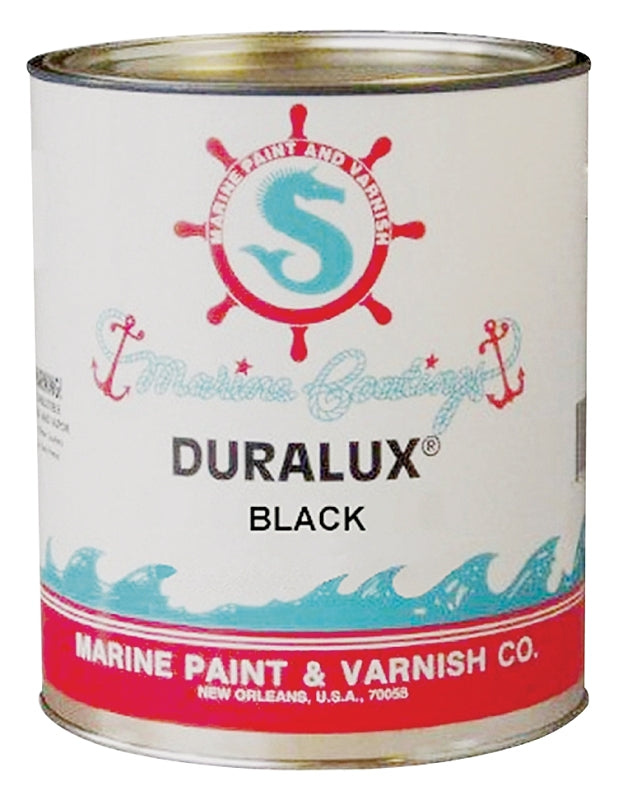 DURALUX Duralux M722-4 Marine Enamel, High-Gloss, Black, 1 qt Can AUTOMOTIVE DURALUX