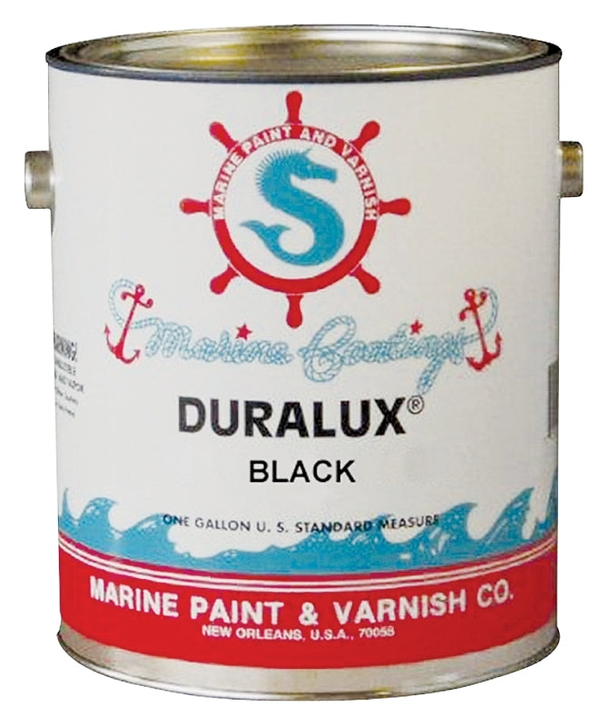 DURALUX Duralux M722-1 Marine Enamel, High-Gloss, Black, 1 gal Can AUTOMOTIVE DURALUX