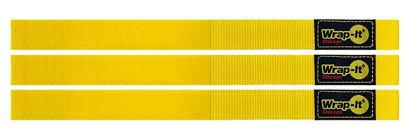 WRAP IT STORAGE Wrap-It Storage 103-BS-12YE Cord and Rope Organizer, 1 in W, 12 in L, Polypropylene, Yellow ELECTRICAL WRAP IT STORAGE