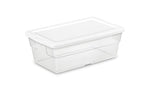 STERILITE Sterilite 16428012 Storage Box, Plastic, Clear/White, 13-5/8 in L, 8-1/4 in W, 4-7/8 in H HOUSEWARES STERILITE
