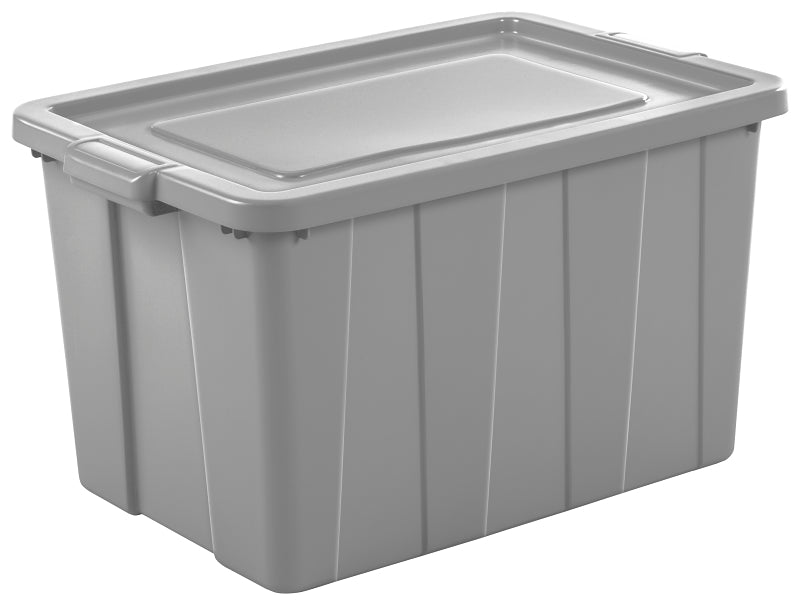 STERILITE Sterilite 16796A04 Storage Tote, Polyethylene, Cement, 30 in L, 20 in W, 17-1/8 in H