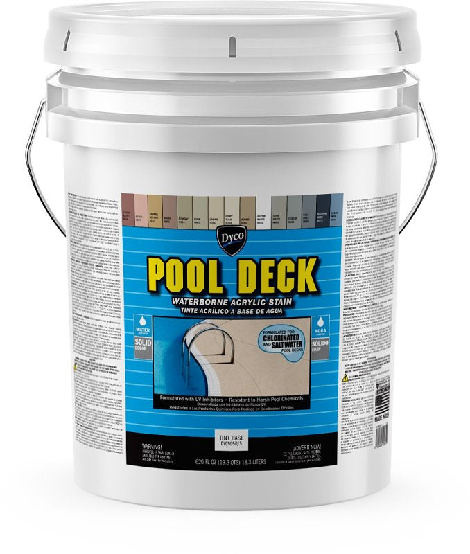 DYCO Dyco POOL DECK DYC9050/5 Concrete Stain, White, Liquid, 5 gal