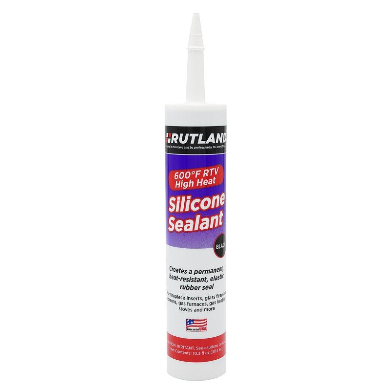 SELKIRK Rutland 76B High-Heat Sealant, Black, 600 deg F, 10.3 oz, Cartridge