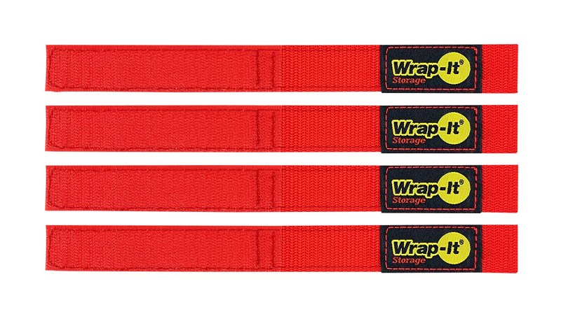 WRAP IT STORAGE Wrap-It Storage 104-BS-9RE Hook and Loop Strap, 1 in W, 9 in L, Polypropylene, Red ELECTRICAL WRAP IT STORAGE