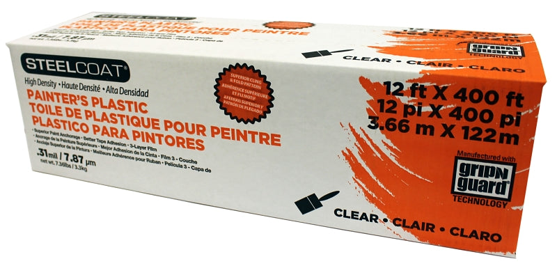 PETOSKEY PLASTICS Petoskey Plastics P9941-07 Masking Paper, 400 ft L, 12 ft W, 0.31 mil Thick, Clear HARDWARE & FARM SUPPLIES PETOSKEY PLASTICS
