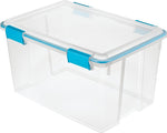 STERILITE Sterilite 19344304 Gasket Box, Plastic, Blue Aquarium/Clear, 22-1/2 in L, 16 in W, 12-3/4 in H