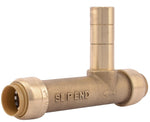 SHARKBITE SharkBite U4482LFA Adapter Service Pipe Tee, 1/2 in, Push-Fit, Brass, 200 psi Pressure PLUMBING, HEATING & VENTILATION SHARKBITE