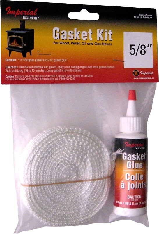 IMPERIAL Imperial KK0142 Gasket Tape Kit, 7 ft L, 5/8 in W, Fiberglass OUTDOOR LIVING & POWER EQUIPMENT IMPERIAL