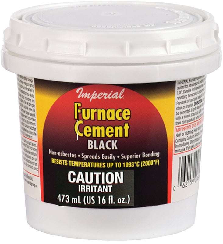 IMPERIAL Imperial KK0295-A Furnace Cement, Paste, Black, 16 oz Tub PLUMBING, HEATING & VENTILATION IMPERIAL