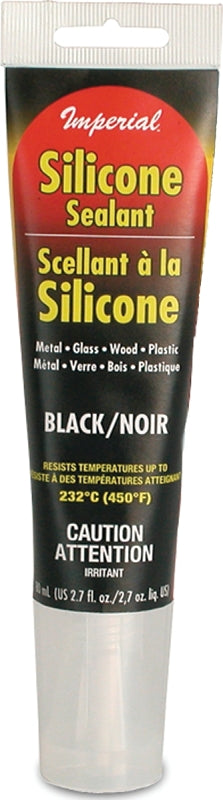 IMPERIAL Imperial KK0309 Silicone Sealant, Paste, Black, 2.7 oz Tube