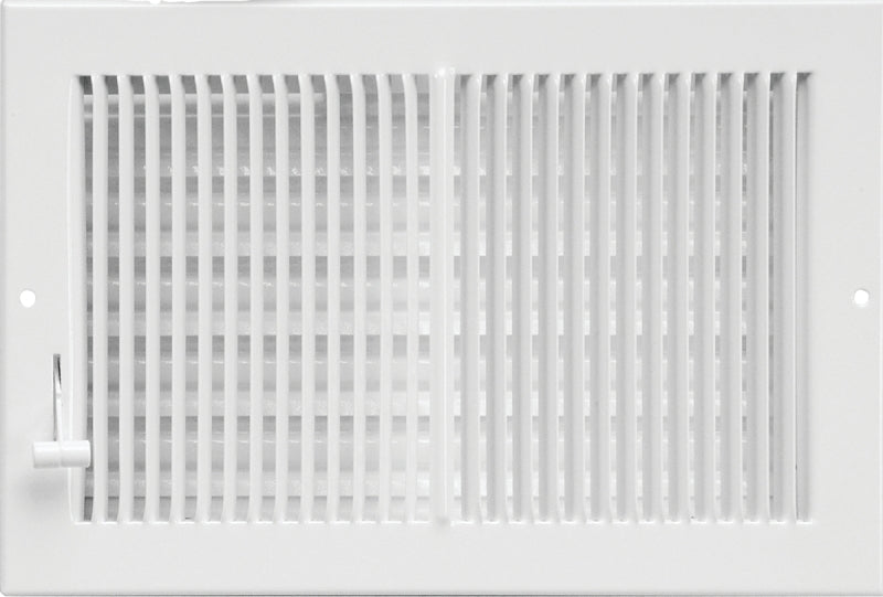 IMPERIAL Imperial RG0297 Multi-Shutter Register, 12 in L, 4 in W, 20 deg Air Deflection, 2-Ways, Steel, White PLUMBING, HEATING & VENTILATION IMPERIAL
