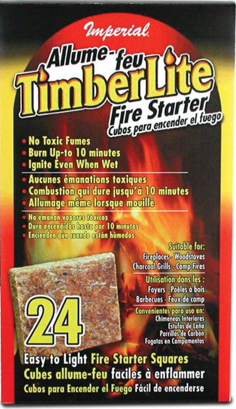 IMPERIAL Imperial KK0312 Fire Starter Square Carton, 10 min Starter Burn Time, Brown