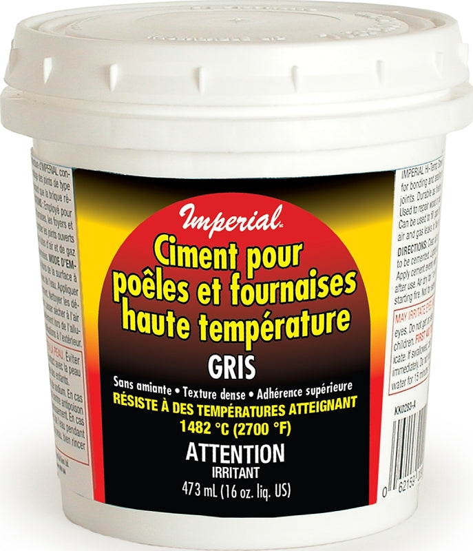IMPERIAL Imperial KK0283-A Stove and Furnace Cement, 16 oz Tub