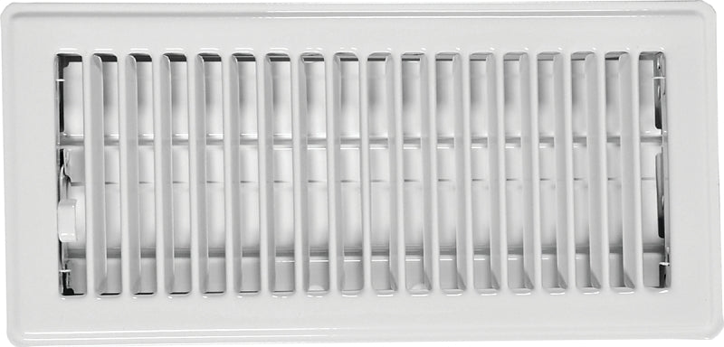 IMPERIAL Imperial RG3296 Standard Floor Register, 7-3/4 in W Duct Opening, 3-3/4 in H Duct Opening, Steel, White PLUMBING, HEATING & VENTILATION IMPERIAL
