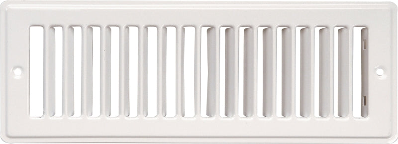 IMPERIAL Imperial RG1280A Toe Space Grille, 4 in L, 10 in W, Steel, White PLUMBING, HEATING & VENTILATION IMPERIAL
