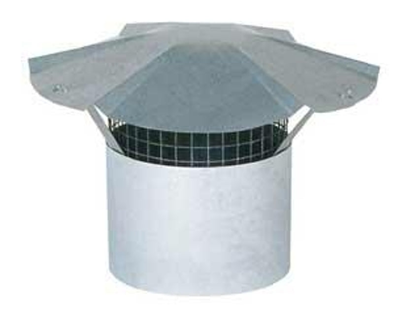IMPERIAL Imperial GV0598 Rain Cap with Arrestor, 6 in Dia, Galvanized Steel PLUMBING, HEATING & VENTILATION IMPERIAL