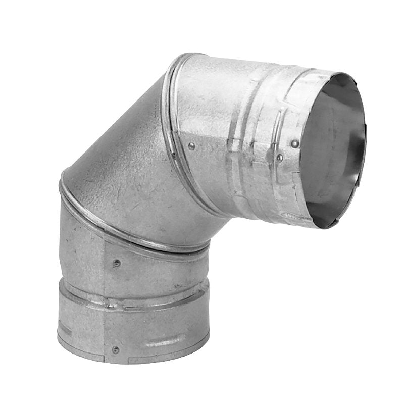 DURAVENT, INC DuraVent PelletVent 3PVL-E90 Stove Pipe Elbow, 3 in Dia Dimensions, 90 deg Angle, Stainless Steel