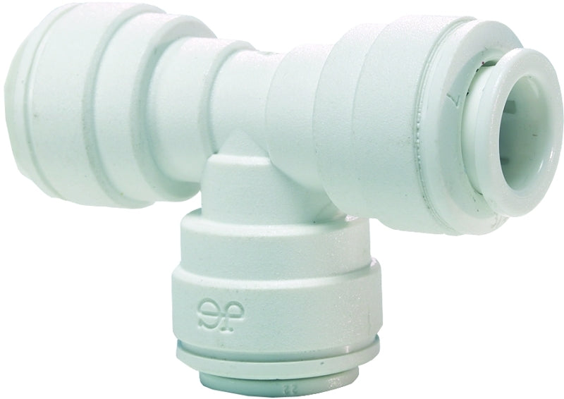 SHARKBITE John Guest PP0208WP Union Pipe Tee, 1/4 in, Push-Fit, Polyethylene, White PLUMBING, HEATING & VENTILATION SHARKBITE