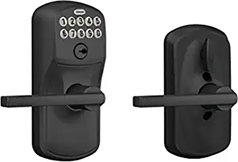 SCHLAGE LOCK Schlage FE595 V PLY 622 LAT Electronic Entry Lock, Straight Design, Matte Black, Residential, 2 Grade, Metal HARDWARE & FARM SUPPLIES SCHLAGE LOCK