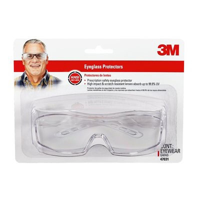 3M 3M 47031-WZ6 Safety Eyewear, Scratch-Resistant Lens, Plastic Frame, Clear Frame