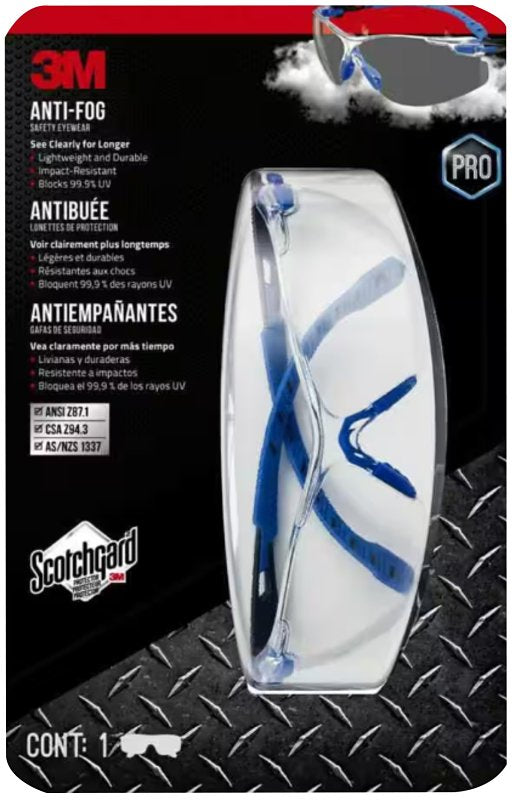 3M Scotchgard 47210H1-VDC-PS Anti-Fog Goggle with Scotchgard Protector, Universal, Wraparound Frame, Polycarbonate Frame