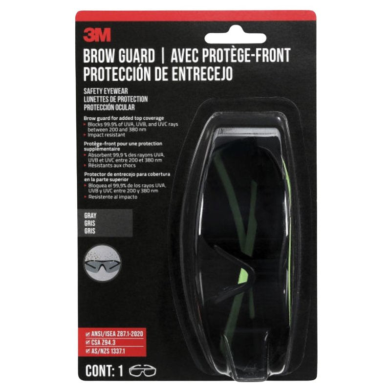 3M BROW GUARD EYEWEAR BLACK/GREE CLOTHING, FOOTWEAR & SAFETY GEAR 3M