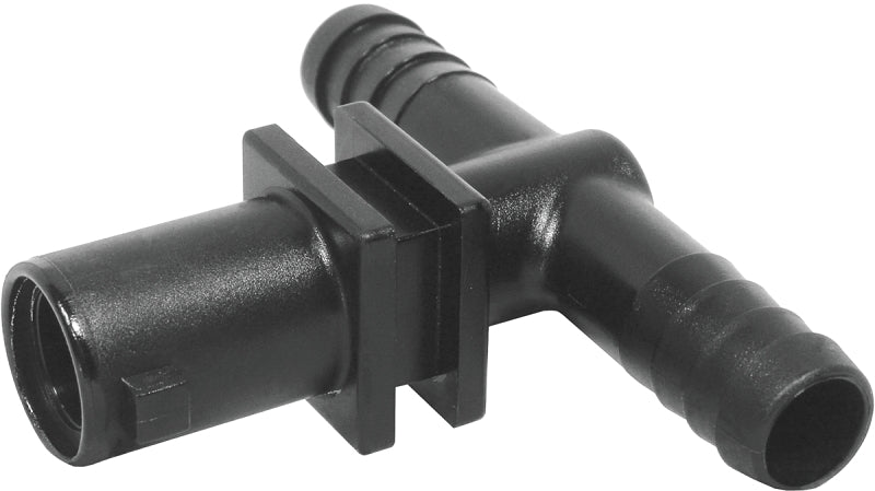 GREEN LEAF Green Leaf Y8231009 Dry Boom Nozzle Body Tee, 1/2 in, Quick x Hose Barb, 7 psi Pressure, EPDM Rubber