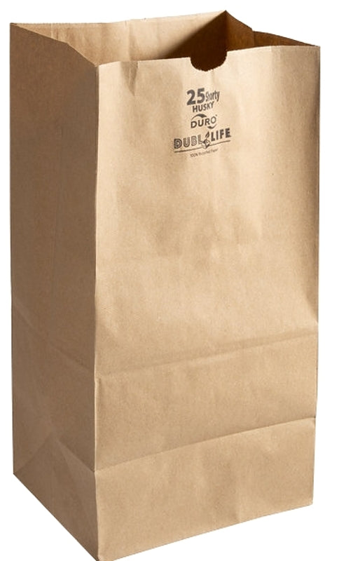 DURO BAG Duro Bag Husky Dubl Lif 70224 Grocery SOS Bag, #25, 8-1/4 in L, 6-1/8 in W, 15-7/8 in H, Recycled Paper, Kraft